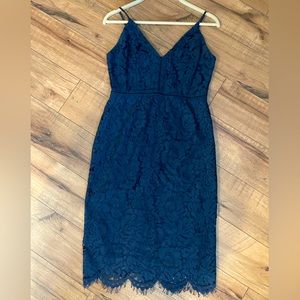 Astr The Label Navy Blue Dress